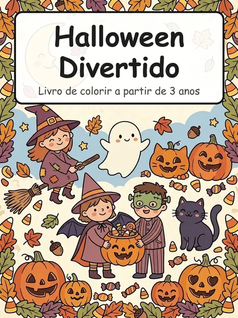 Cover: Halloween Divertido: Livro de Colorir