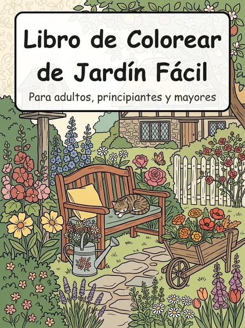 Cover: Libro de Colorear de Jardín Fácil