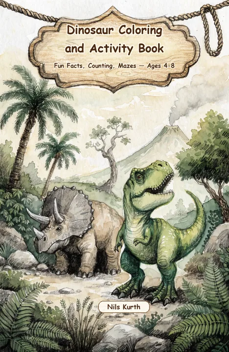 Cover: Dinosaur Coloring and Activity Book